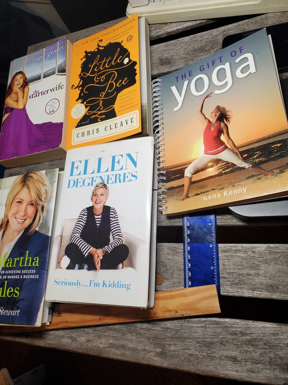 5 Books: Little Bee, The Martha Rules, Seriously...I'm Kidding, The Gift of Yoga